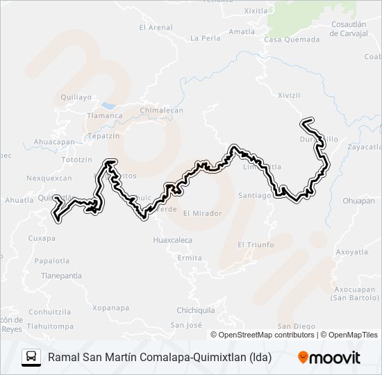 RUTA SAN MARTÍN COMALAPA bus Line Map