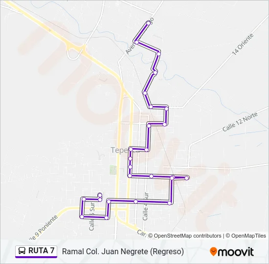 RUTA 7 Bus Line Map