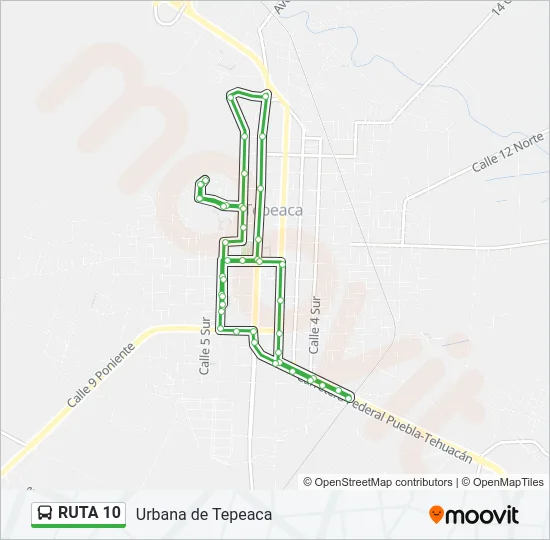 RUTA 10 Bus Line Map