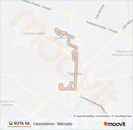 RUTA 6A Bus Line Map