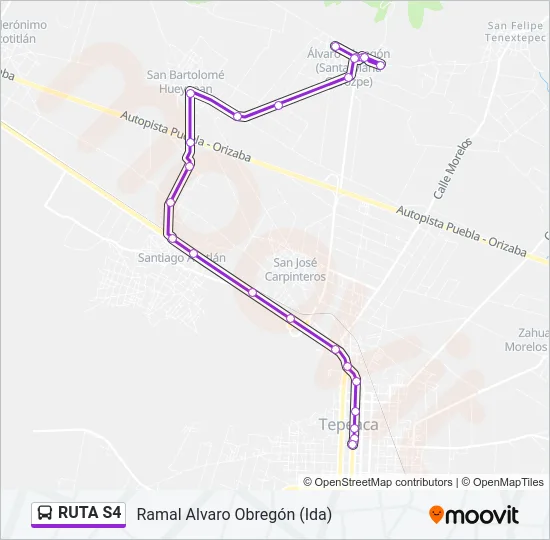 RUTA S4 Bus Line Map