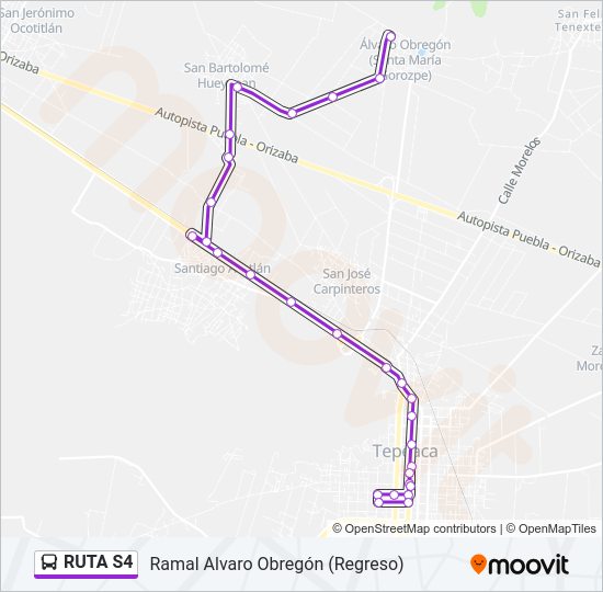 RUTA S4 Bus Line Map