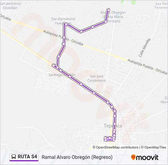 RUTA S4 Bus Line Map