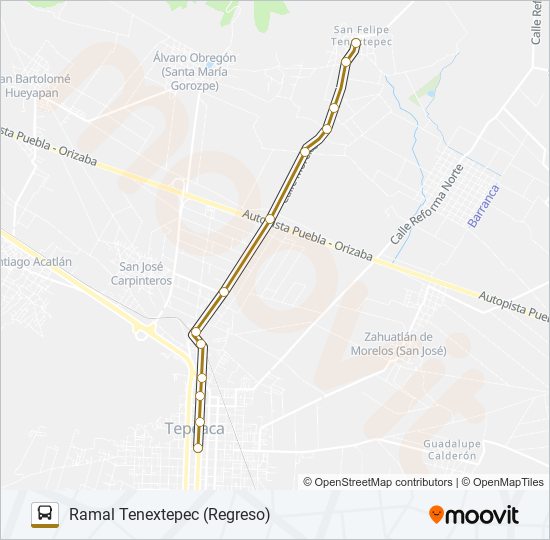 Mapa de RUTA S15 de autobús