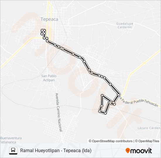 Mapa de RUTA S22 de autobús