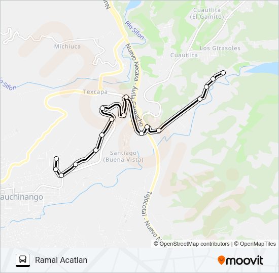 Mapa de RUTA TOTOLAPA de autobús