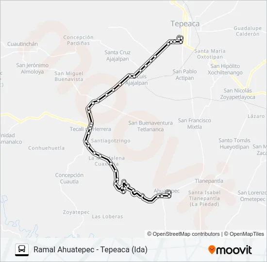 RUTA AHUATEPEC Bus Line Map