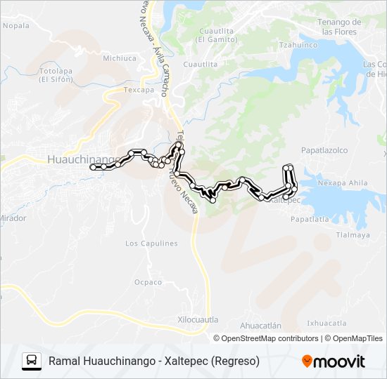 Mapa de RUTA CUACUILCA de autobús