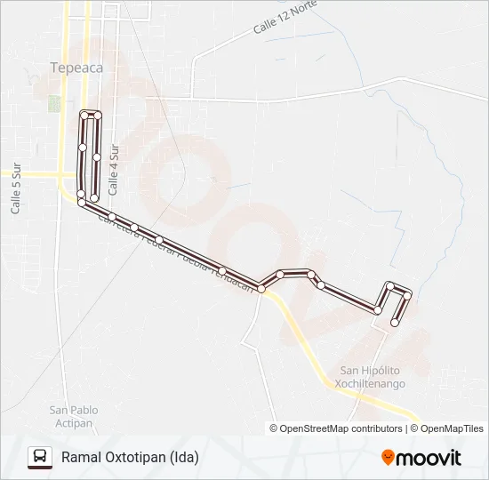 RUTA OXTOTIPAN Bus Line Map