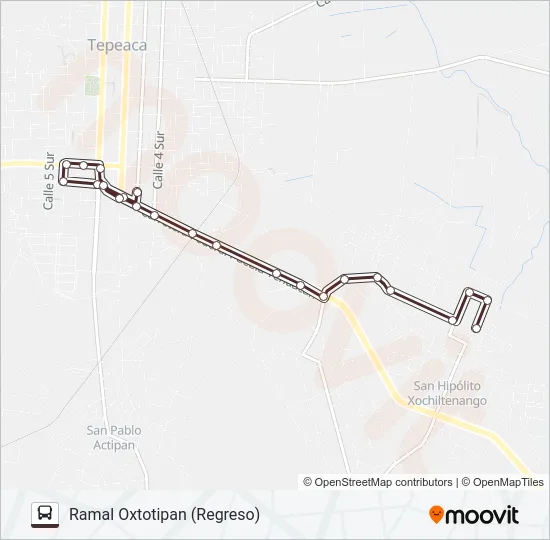 RUTA OXTOTIPAN Bus Line Map