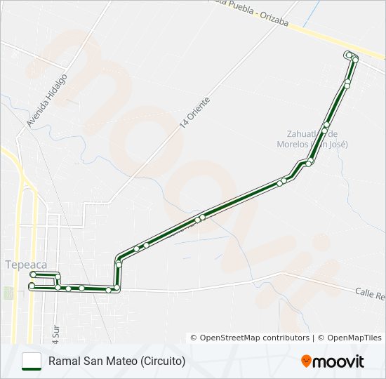RUTA SAN MATEO bus Line Map
