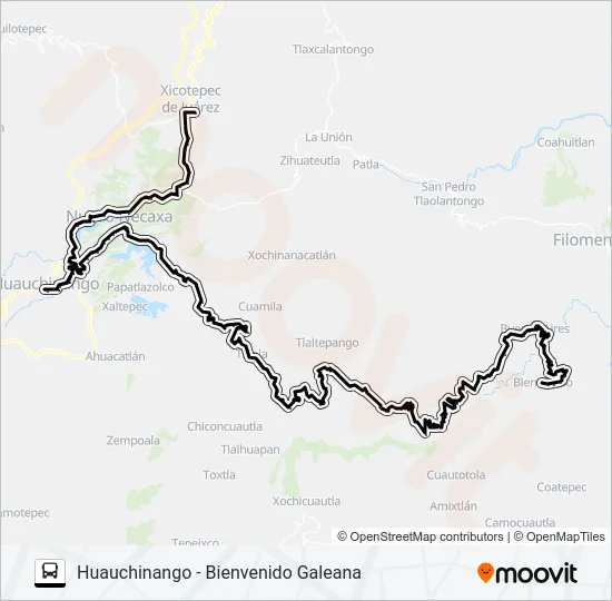 RUTA XICOTEPEC Bus Line Map