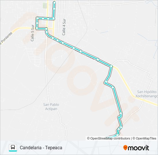 RUTA CANDELARIA bus Line Map