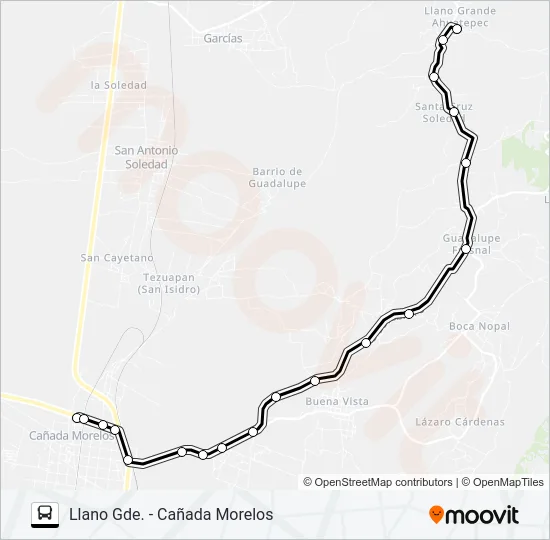 RUTA LLANO GDE. Bus Line Map