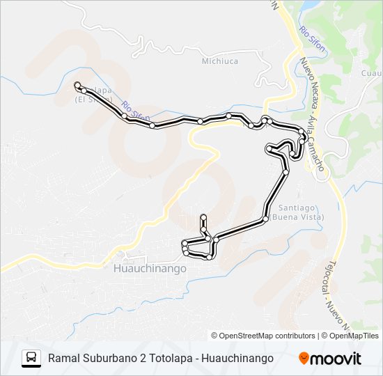 Mapa de RUTA  SUBURBANO 2 de autobús