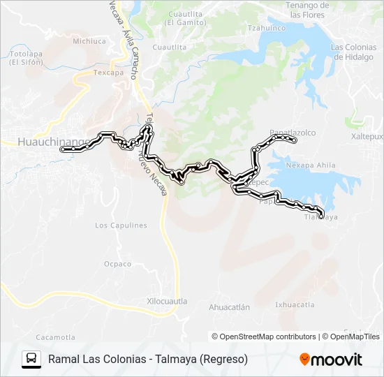 RUTA LAS COLONIAS Bus Line Map