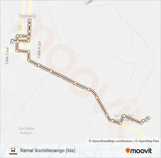 RUTA XOCHILTENANGO Bus Line Map
