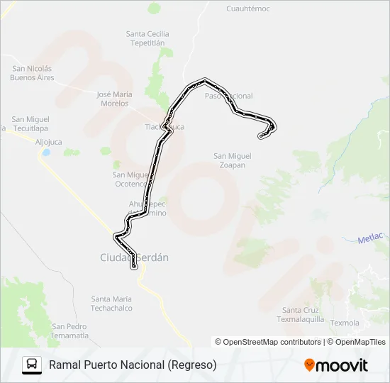 RUTA PUERTO NACIONAL Bus Line Map