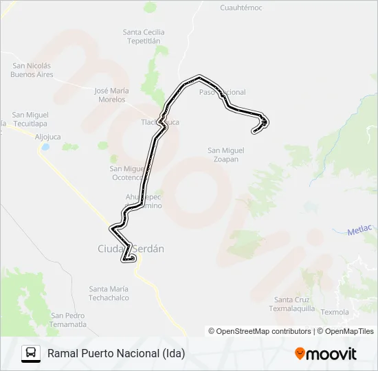 RUTA PUERTO NACIONAL Bus Line Map