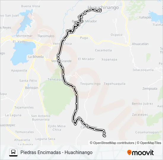 RUTA PIEDRAS ENCIMADAS Bus Line Map
