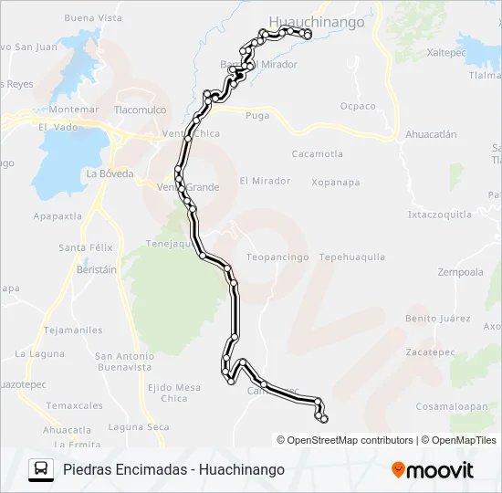 RUTA PIEDRAS ENCIMADAS Bus Line Map