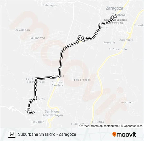 RUTA SUBURBANA SN ISIDRO Bus Line Map