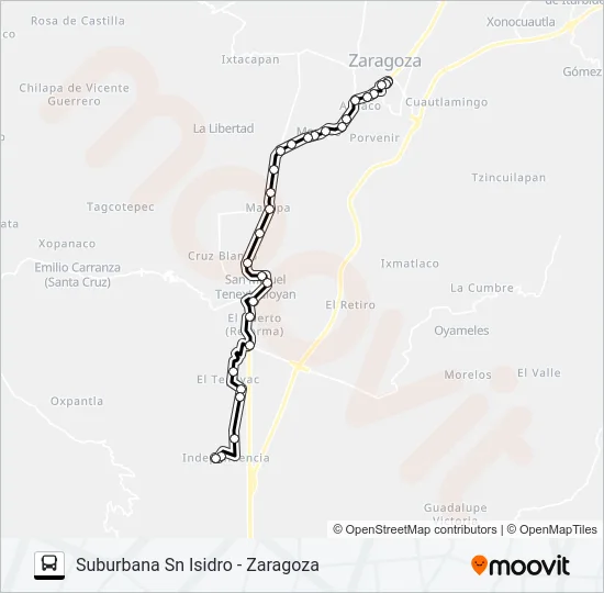 RUTA SUBURBANA SN ISIDRO Bus Line Map
