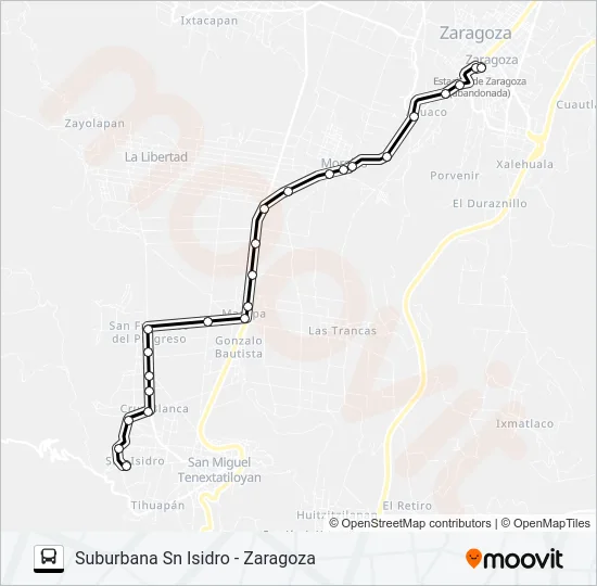 RUTA SUBURBANA SN ISIDRO Bus Line Map