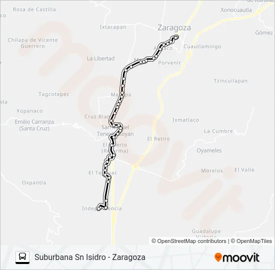 RUTA SUBURBANA SN ISIDRO Bus Line Map