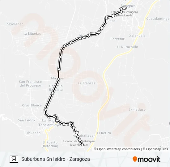 RUTA SUBURBANA SN ISIDRO Bus Line Map