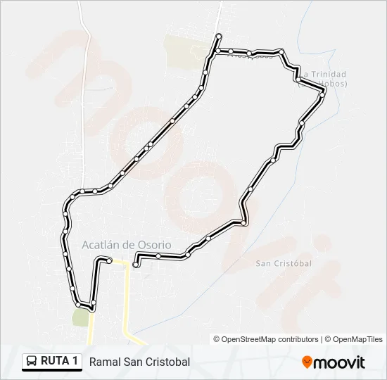RUTA 1 Bus Line Map