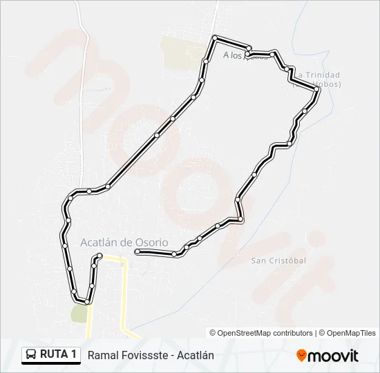 RUTA 1 Bus Line Map