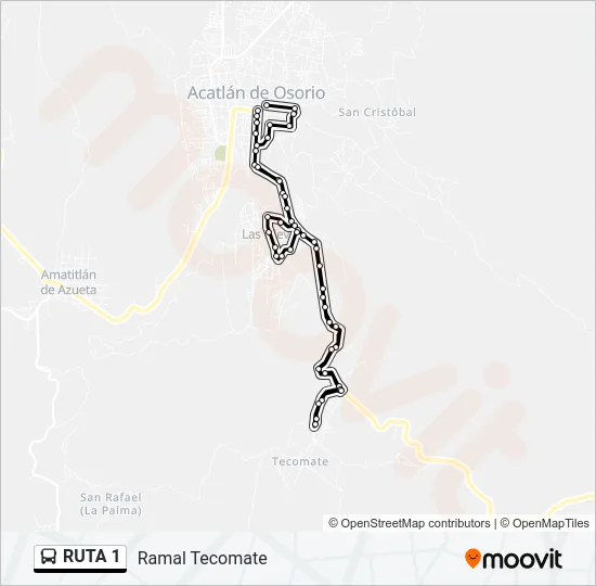 RUTA 1 Bus Line Map