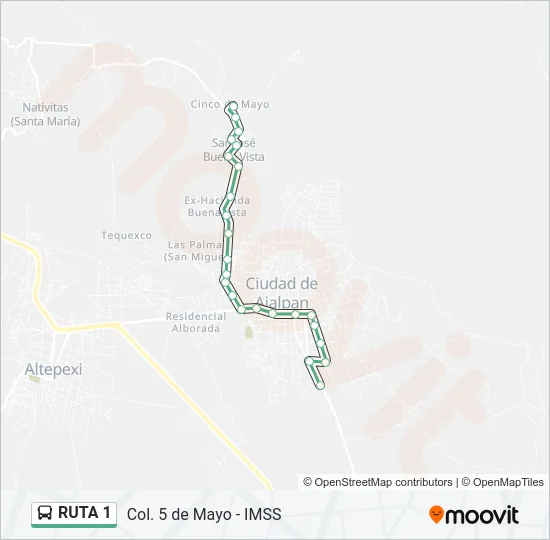 RUTA 1 Bus Line Map