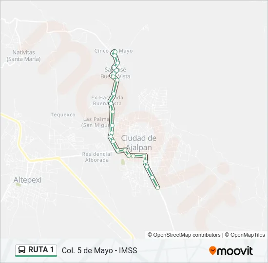 RUTA 1 Bus Line Map
