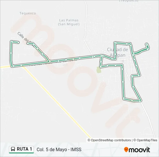 RUTA 1 Bus Line Map