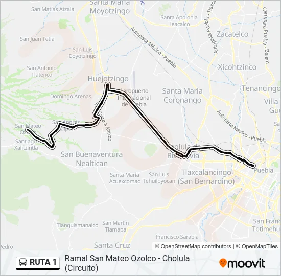 RUTA 1 Bus Line Map