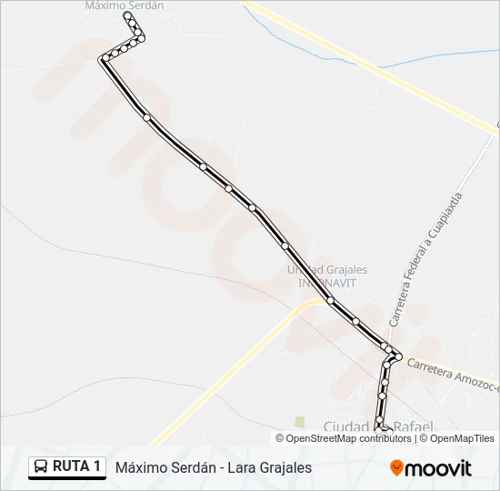 RUTA 1 Bus Line Map