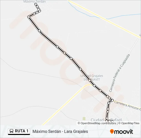 RUTA 1 Bus Line Map