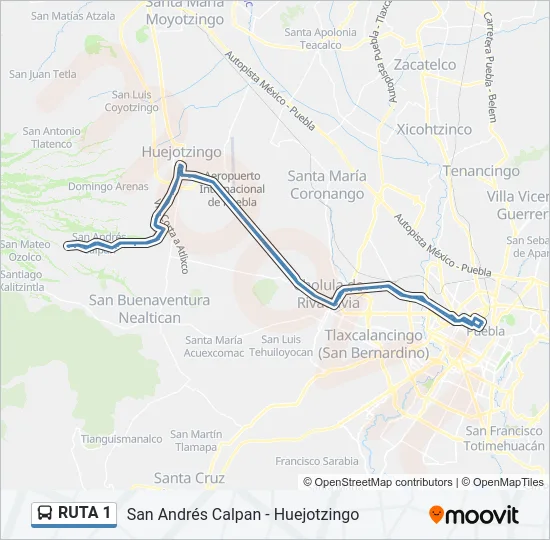 RUTA 1 Bus Line Map