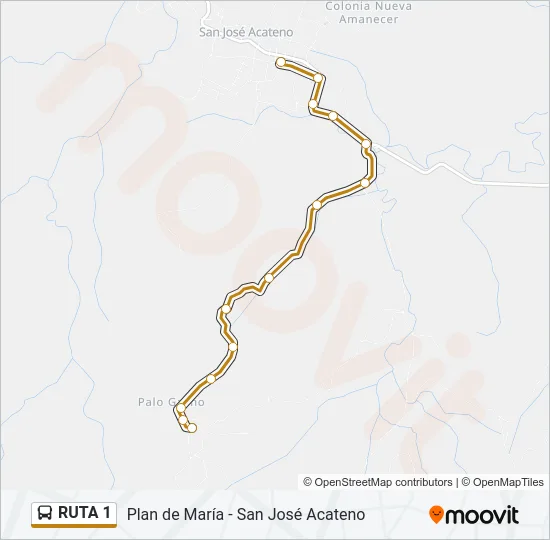 RUTA 1 Bus Line Map