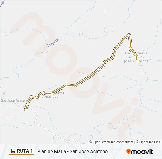 RUTA 1 Bus Line Map