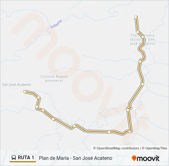 RUTA 1 Bus Line Map