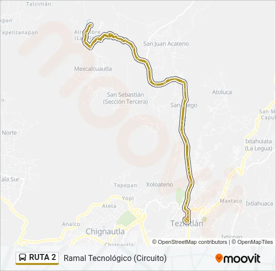 RUTA 2 Bus Line Map