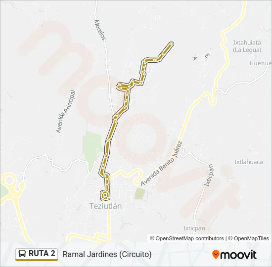 RUTA 2 Bus Line Map