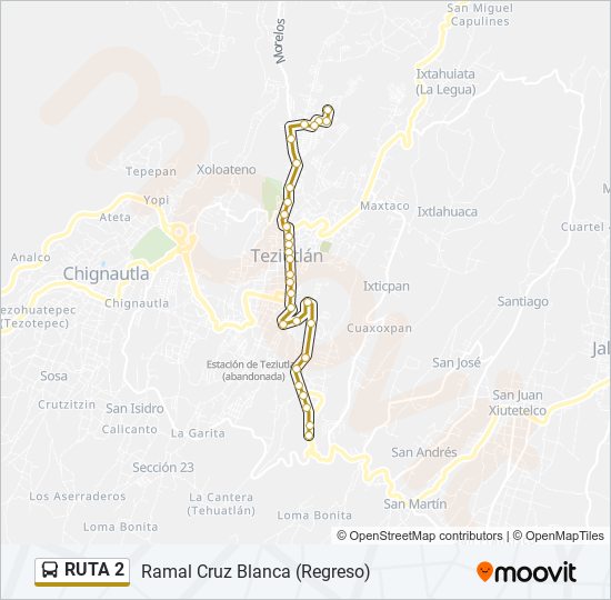 RUTA 2 bus Line Map