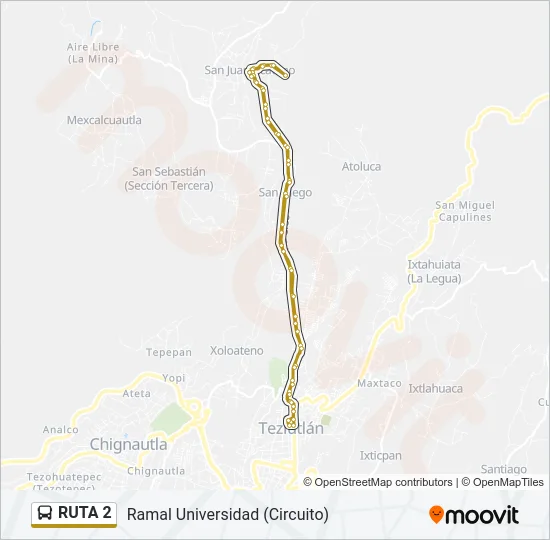 RUTA 2 Bus Line Map