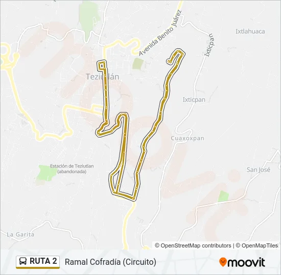 RUTA 2 Bus Line Map