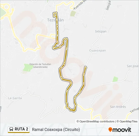 RUTA 2 Bus Line Map