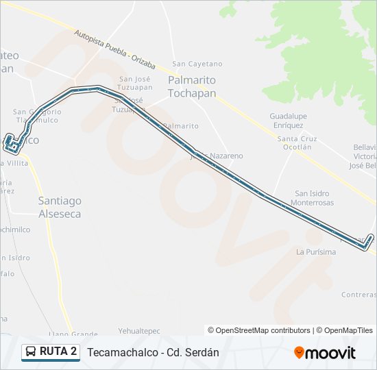 RUTA 2 bus Line Map